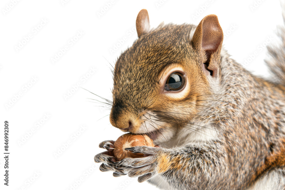 Adorable close-up of a squirrel holding a nut in its paws. Perfect for wildlife and nature-themed projects or educational materials. Adorable close-up of a squirrel holding a nut in its paws. Perfect for wildlife and nature-themed projects or educational materials.