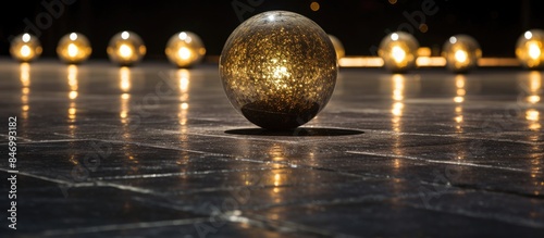 Polished granite balls in u...