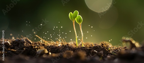Newly germinated seed showi...
