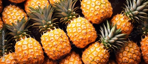 Numerous pineapples stacked...