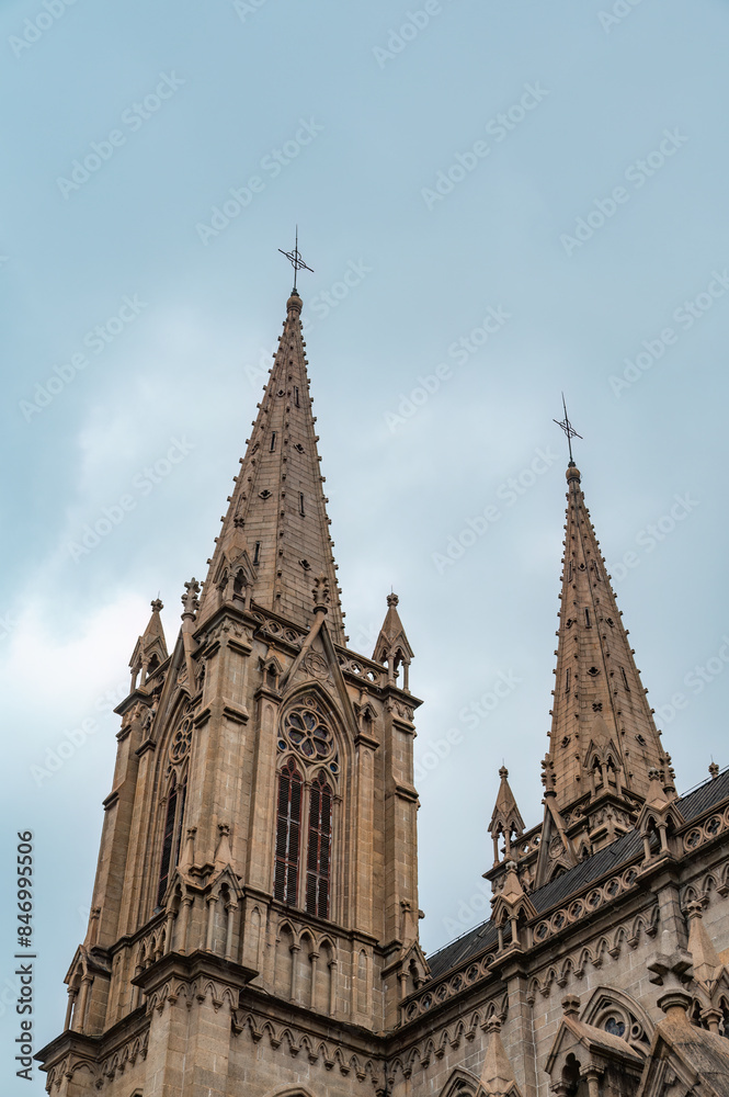 Gothic church with two spires, Shishi Sacred Heart Cathedral, Guangzhou, China. Gothic church with two spires, Shishi Sacred Heart Cathedral, Guangzhou, China.