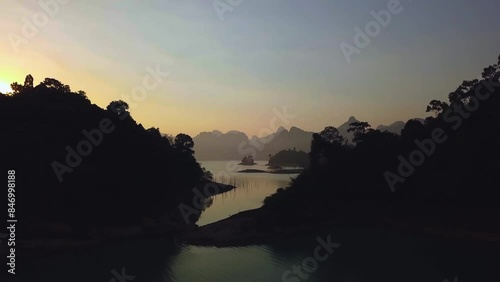 sunset in the mountains