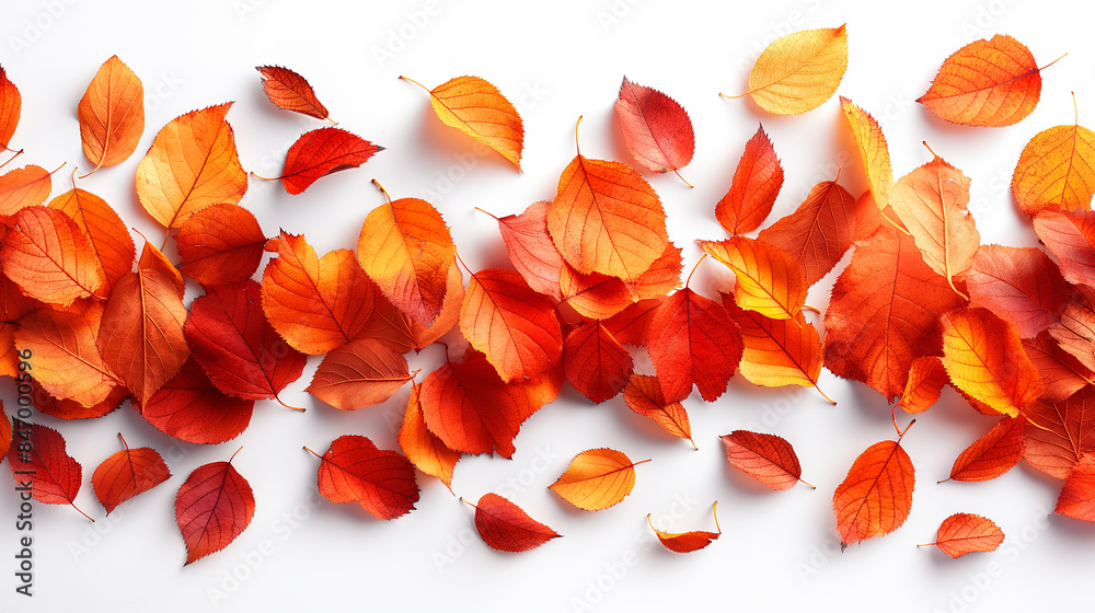 Falling flying autumn leaves background. realistic autumn yellow leaf isolated on white background. fall sale background Falling flying autumn leaves background. realistic autumn yellow leaf isolated on white background. fall sale background