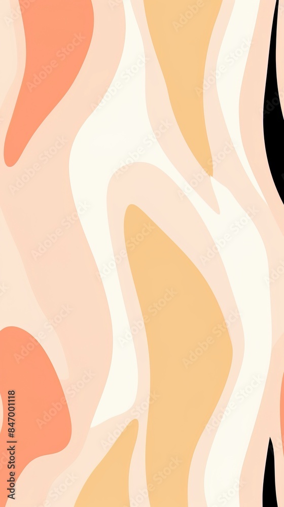 A stylish boho pastel abstract pattern featuring organic shapes and soft pastel colors. This design is with wavy beige and brown lines. A stylish boho pastel abstract pattern featuring organic shapes and soft pastel colors. This design is with wavy beige and brown lines.