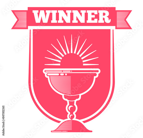 Pokal, Winner, Gewinner - Abzeichen, Vektor