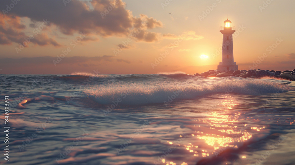 lighthouse at sunset lighthouse at sunset