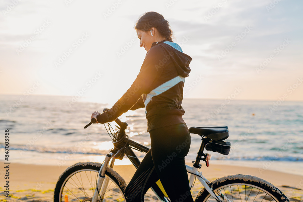 Fototapeta premium woman doing sports in morning
