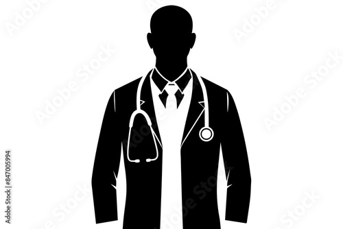 Wallpaper Mural Doctor silhouette vector illustration Torontodigital.ca