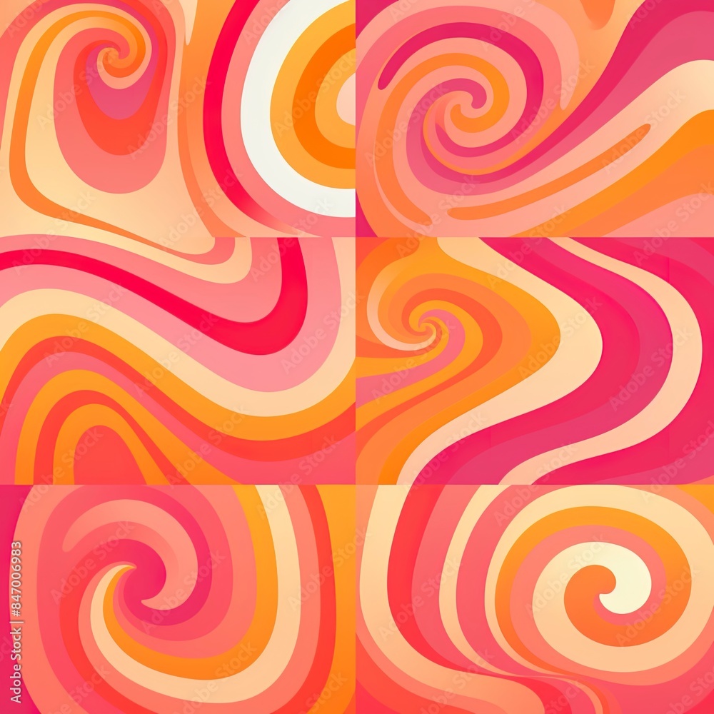 60s/70s pink orange hippy pattern with flowers 60s/70s pink orange hippy pattern with flowers