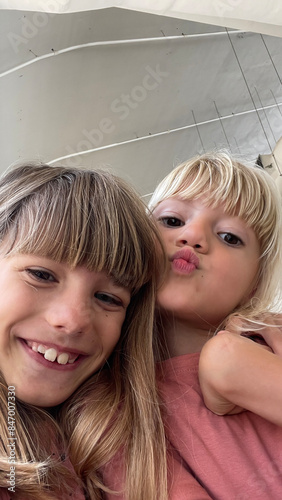 Two girls took a selfie 