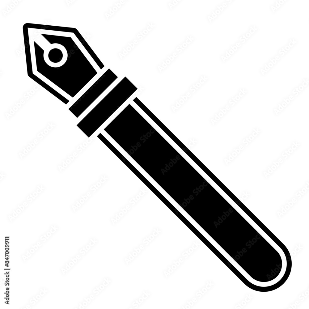 fountain pen glyph icon fountain pen glyph icon