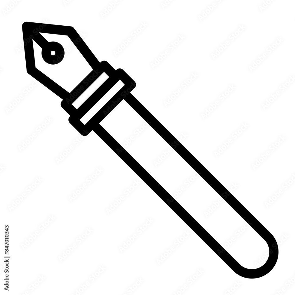 fountain pen line icon fountain pen line icon