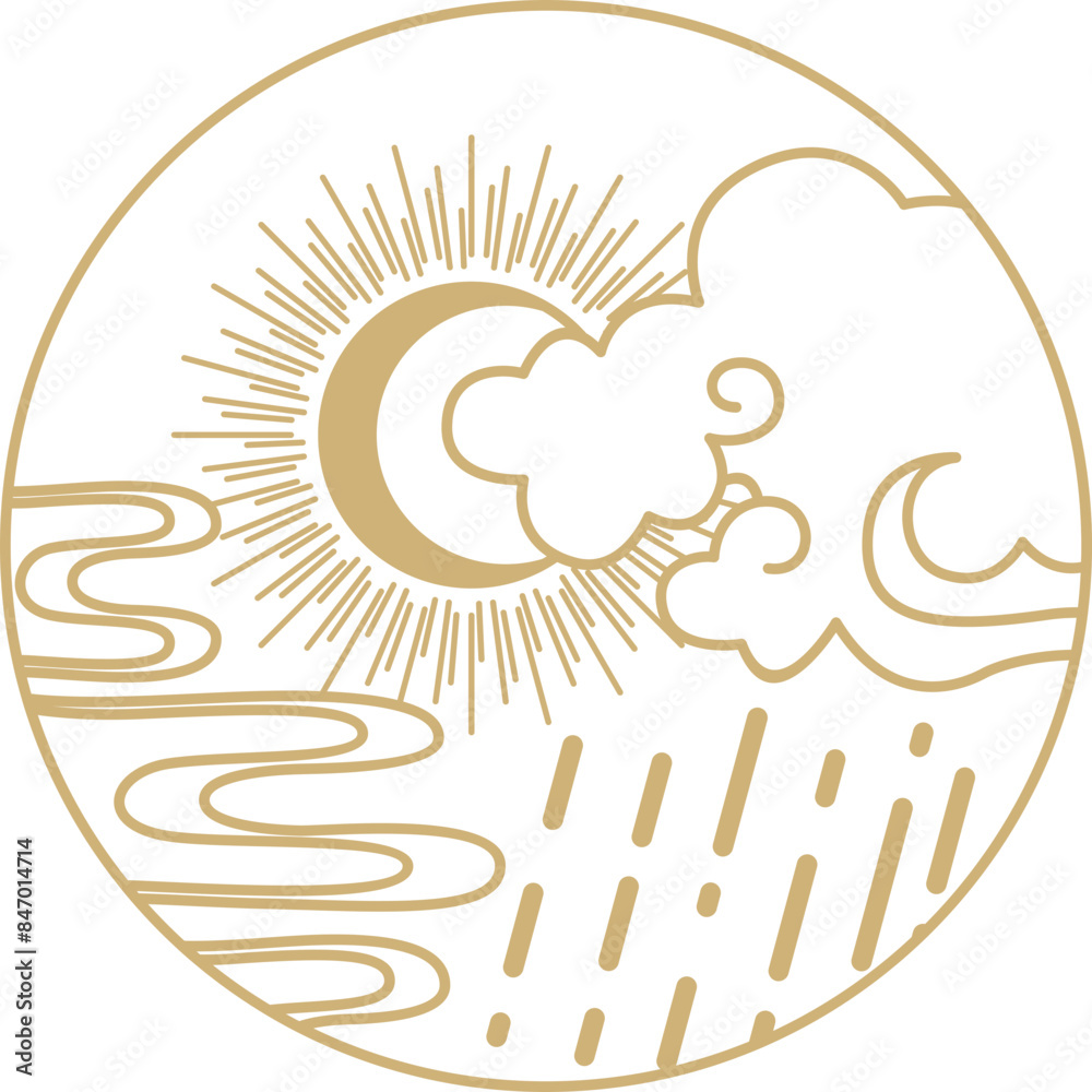 Artistic Weather Line Element Artistic Weather Line Element