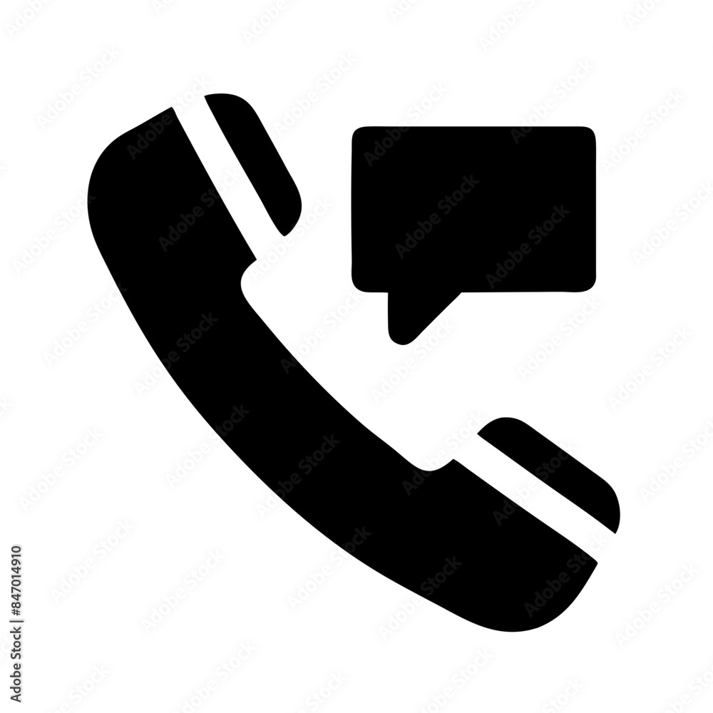 phone conversation as a simple single color silhouette icon logo vector illustration phone conversation as a simple single color silhouette icon logo vector illustration