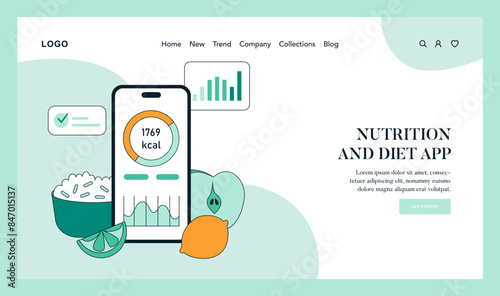 Wellness Monitoring. Flat Vector Illustration