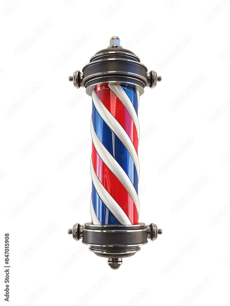 Barbershop pole isolated on transparent background Barbershop pole isolated on transparent background