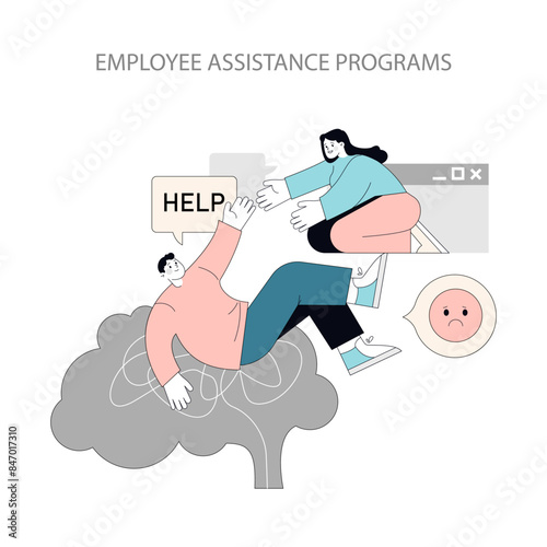 Mental Health Awareness. Flat Vector Illustration