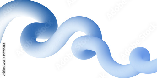 3d blue pipe with gradient on white background Abstract vector cover Modern cover presentation template for your business Futuristic banner for invitations announcement websites