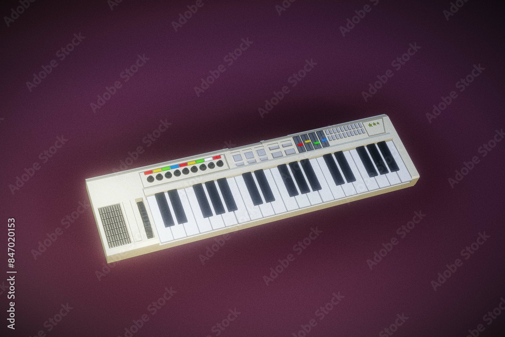 musical keyboard isolated on purple background musical keyboard isolated on purple background
