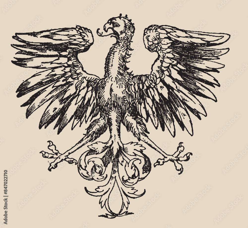 Obraz premium Historischer Adler, Wappen, Abzeichen - Vektor