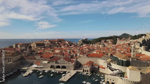 Aerial view of the old town of Dubrovnik, Croatia