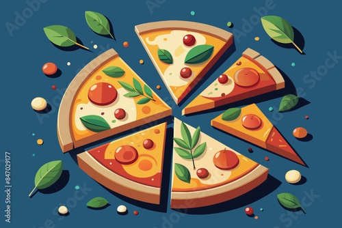 Delicious Italian pizza with melted mozzarella cheese and savory olives