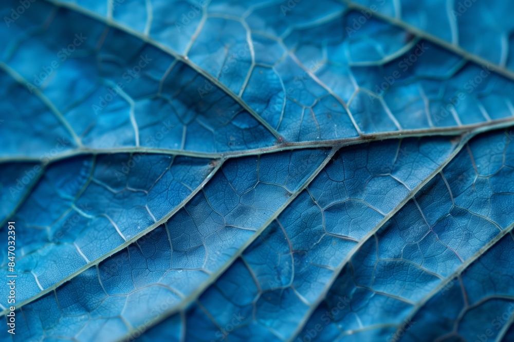 Abstract Macro Texture of Classic Blue Leaf Close-Up Abstract Macro Texture of Classic Blue Leaf Close-Up