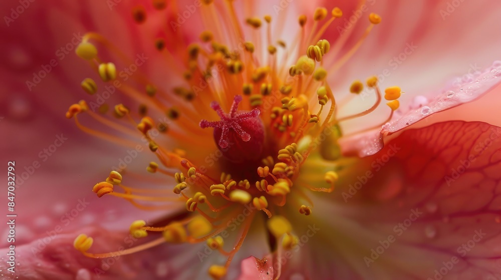 Fototapeta premium Close up shot of a rose hip flower