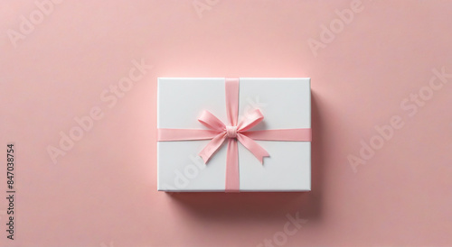 Elegant Pink Gift Box Background for Birthdays and Celebrations