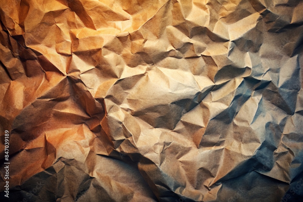 Crumpled paper abstract background with space paper for text Crumpled paper abstract background with space paper for text