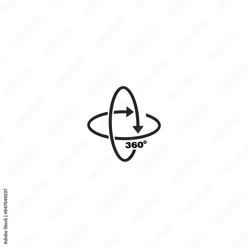 Angle 360 degrees icon isolated on white background. Angle 360 degrees icon isolated on white background.
