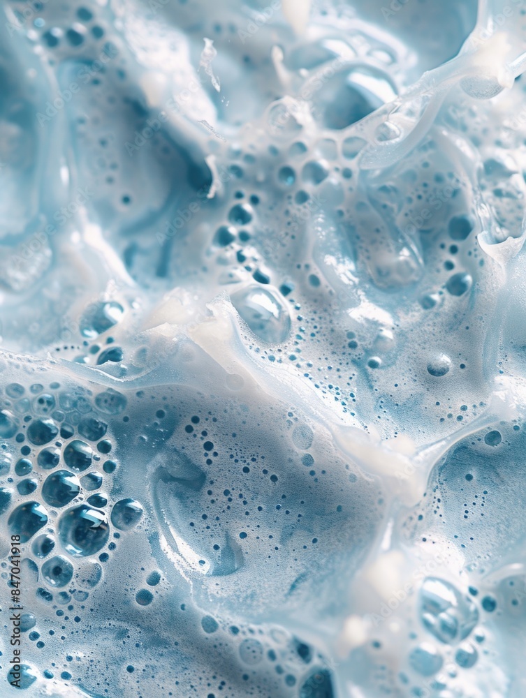 A close-up shot of a foamy surface with bubbles, suitable for use in advertising or editorial contexts A close-up shot of a foamy surface with bubbles, suitable for use in advertising or editorial contexts
