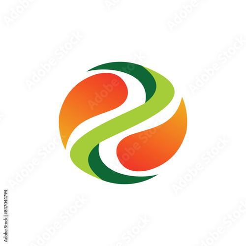 letter Z logo design abstract colorful