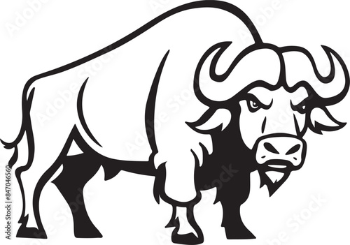 buffalo silhouette vector