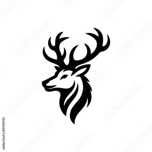  Silhouette vector Deer illustration Design