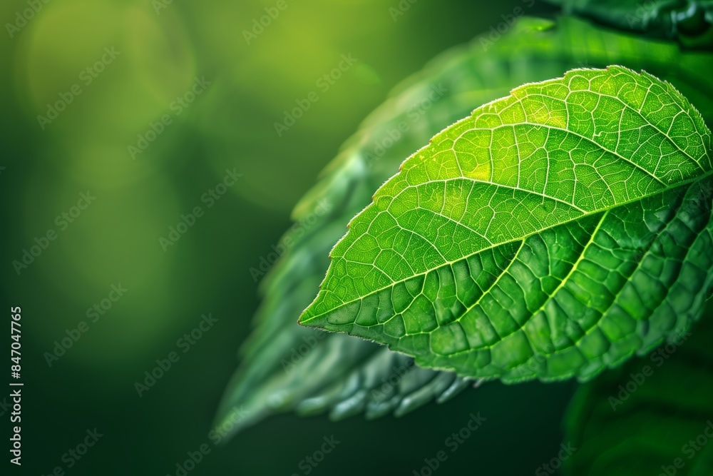 Lush Leaf Macro: Nature Background Pattern with Copy Space Lush Leaf Macro: Nature Background Pattern with Copy Space