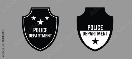 Police badge icon. Simple illustration of police badge vector icon for web design isolated on background.