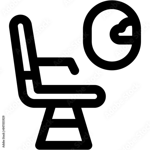 Airplane seat vector design icon logo