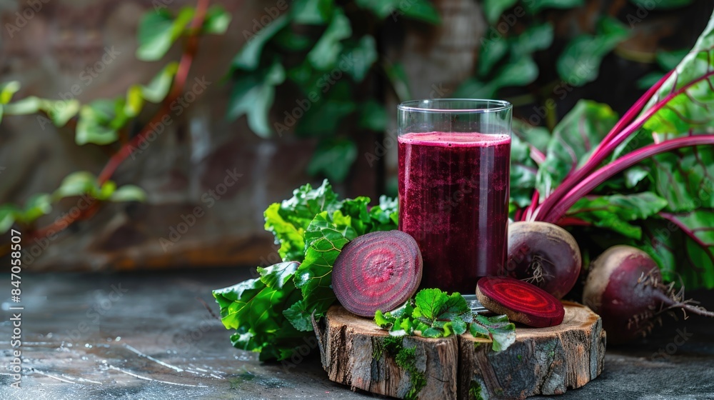 A glass filled with beet juice sitting on a table A glass filled with beet juice sitting on a table