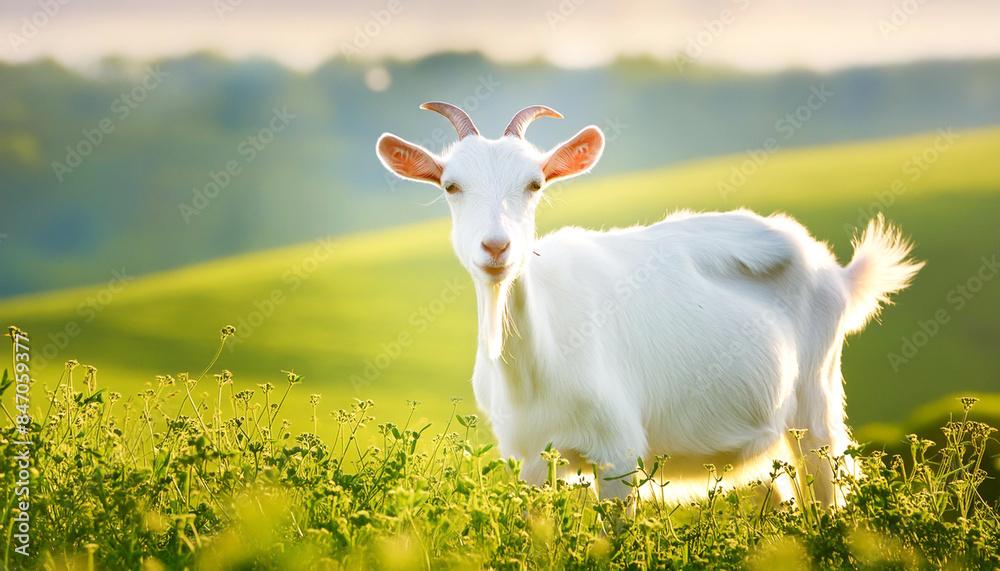 Obraz premium Ziege auf Wiese 