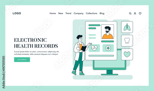 Healthcare Innovation. Flat Vector Illustration