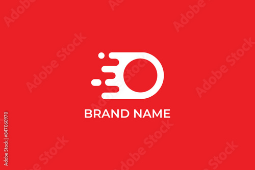 letter O speed logo, letter O bolt speed logomark, turbo logo, race logo, gas particles letter O logo, logomark, motorsport logo