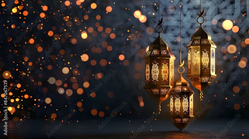 beautiful arabic cultural background with hanging lantern for ramadan kareem vibe beautiful arabic cultural background with hanging lantern for ramadan kareem vibe