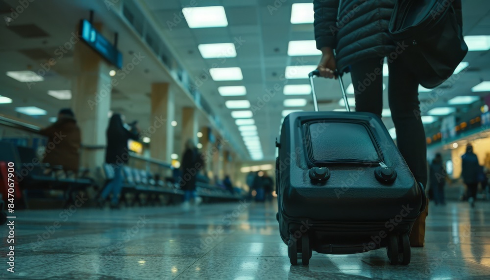 Person with Suitcase at the Airport Person with Suitcase at the Airport