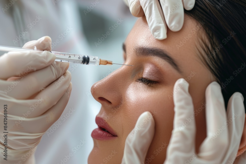 Precision Biorevitalization Serum Injection in Modern Clean Clinic for Facial Rejuvenation Precision Biorevitalization Serum Injection in Modern Clean Clinic for Facial Rejuvenation