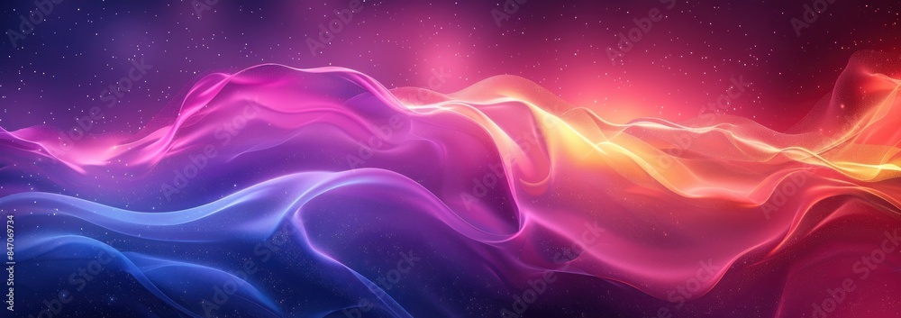 Fototapeta premium Abstract Wavy Lines in Vibrant Colors