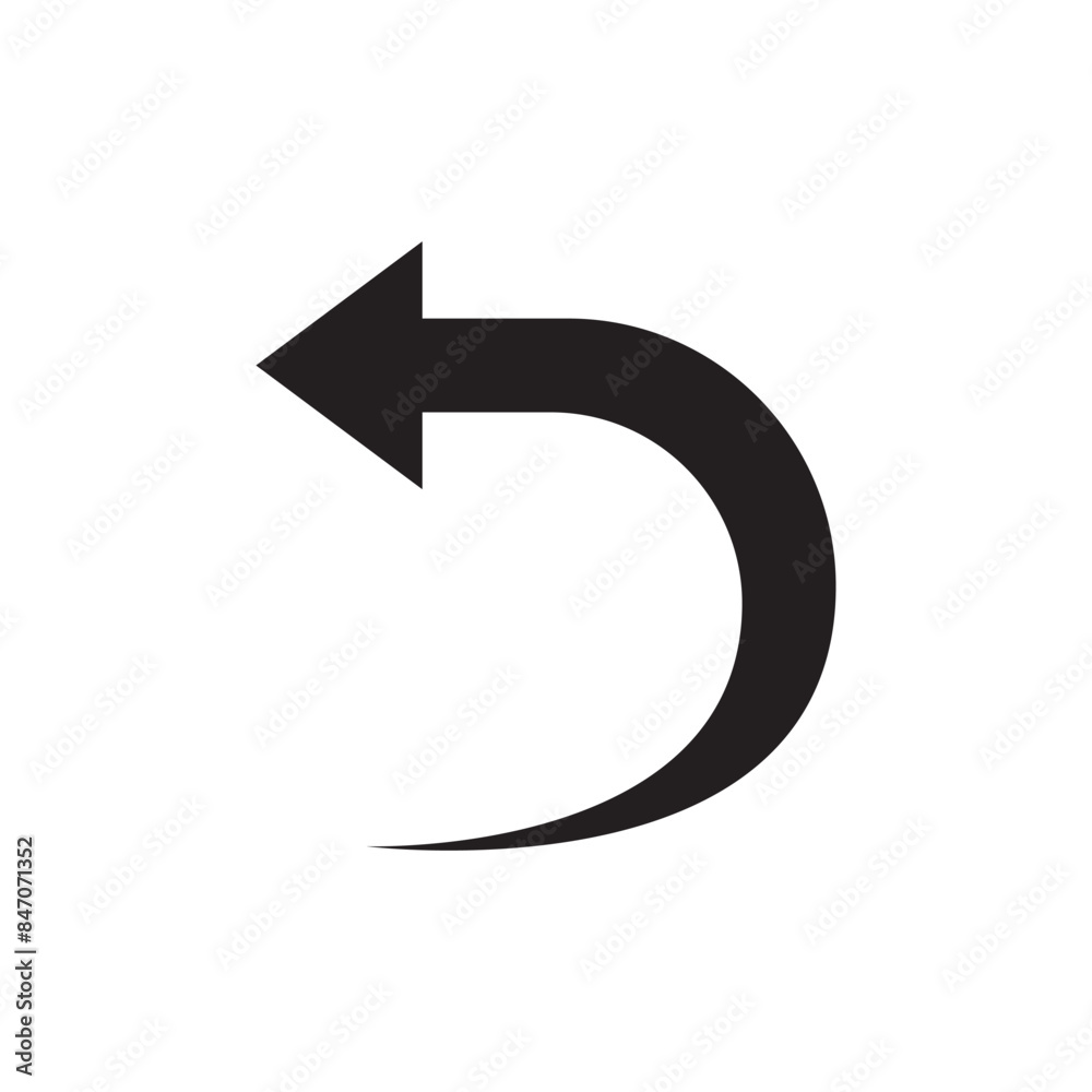 Undo icon design, isolated on white background, vector illustration Undo icon design, isolated on white background, vector illustration