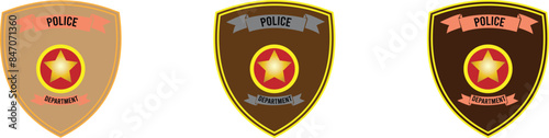 Set of police law enforcement badges and logo patches eps 10.