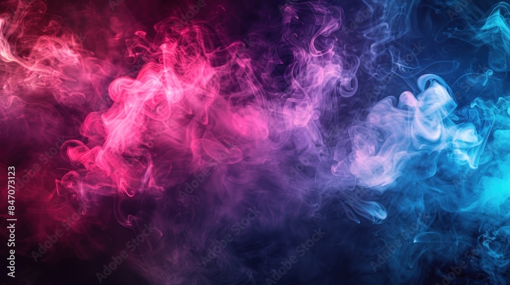 Fototapeta premium Abstract Smoke Swirls in Vibrant Hues