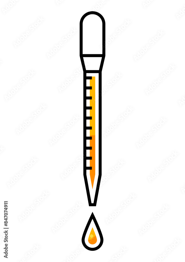 Test pipette icon. Science item. Medical concept image. Test pipette icon. Science item. Medical concept image.